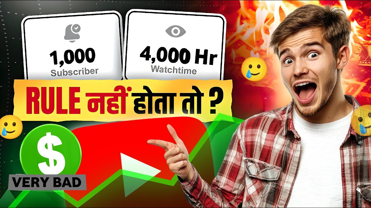 maybe! 1000 subscribers 4000h watchtime decrease with... 1000 Subscriber & 4000 Watchtime Monetization Rule नहीं होता तो ? - YouTube