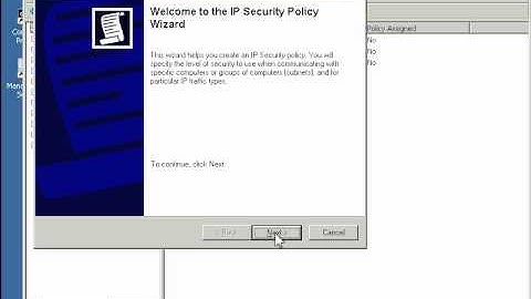 Creating an IPSec Policy.avi