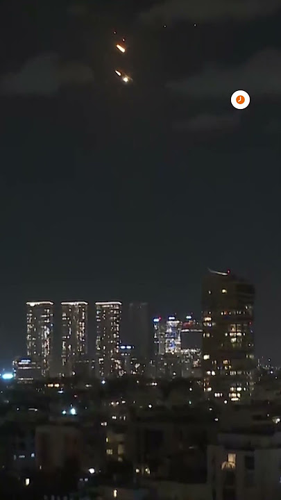 Israeli air defenses in action as Iran launches missiles