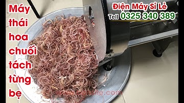 Máy thái - bào - cắt- xắt nộm hoa chuối, bắp chuối. Tách từng bẹ chuối để thái