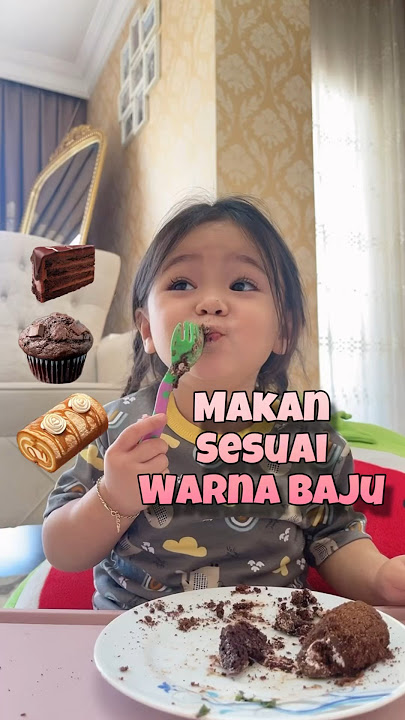 Makan sesuai warna baju! 🍝🥦🍩 #istivemusab #aycel