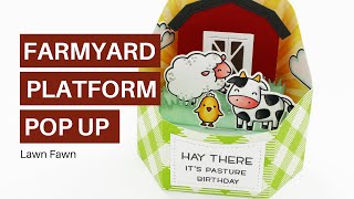 Farmyard Birthday Platform Pop Up Card | Lawn Fawn Interactive Card