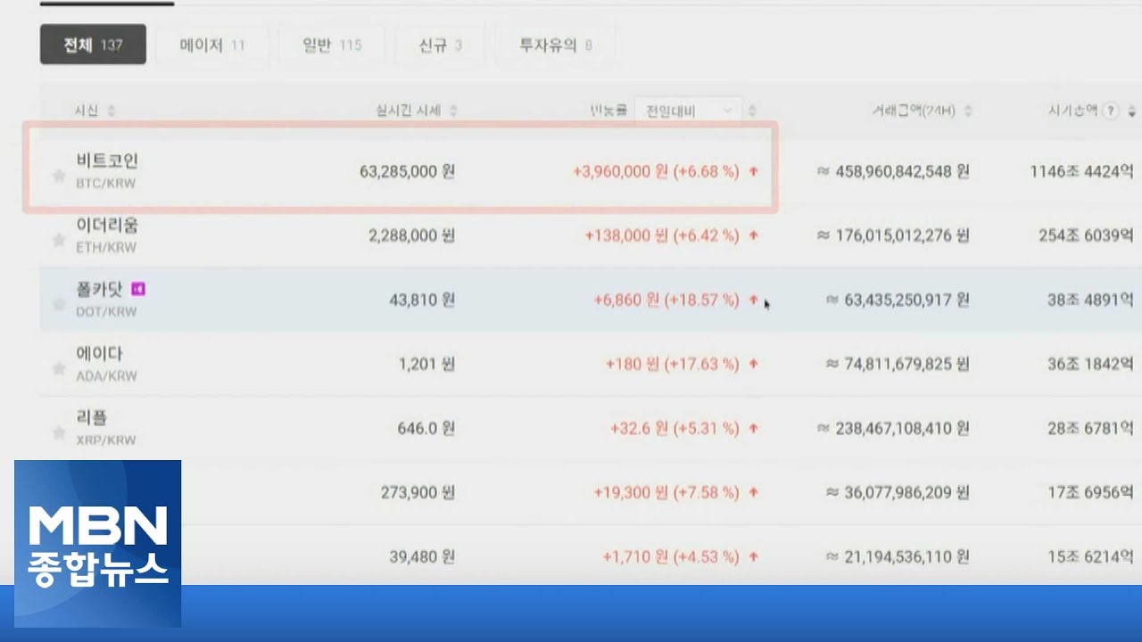 비트코인 최고가 또 경신…테슬라 시가총액 넘어섰다 [MBN 종합뉴스]