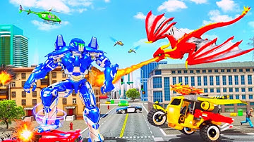 Tuk Tuk Rickshaw Dragon Robot Transform Robot Vegas City Gangster Crime Android Gameplay By Games Zo