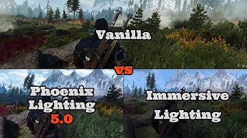 The Witcher 3 | Vanilla vs Phoenix Lighting Ultimate vs Immersive Lighting mod | Modded | Comparison