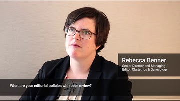 Peer Review Policies of Journals - An Interview with Rebecca Benner :  Part 11