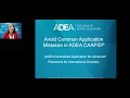 Demystifying the adea caapid application process