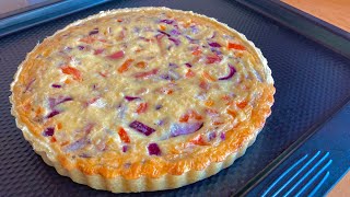 Egg,bacon and cheese Quiche recipe/egg bacon cheese pie