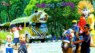 LEBARAN KELILING NAIK ODONG ODONG BERSAMA ONDEL ONDEL DAN KUDA DELMAN ❤️ LAGU ODONG ODONG BARU~