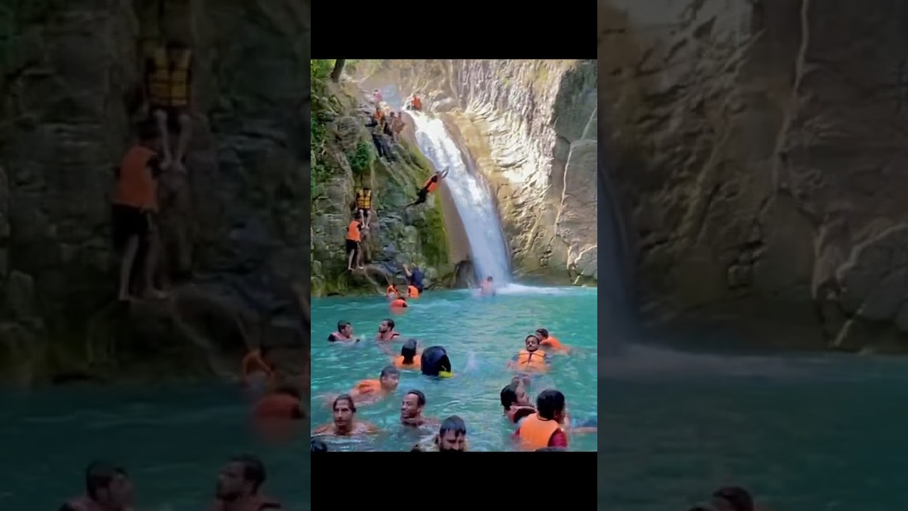 Noori waterfall 🖤👀 #24asadyt #waterfall #nooriwaterfall #pakistan #nature #grow #shorts #ytshort
