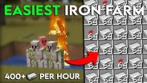 Simple IRON FARM Tutorial Minecraft Java ( Very Resource efficient )