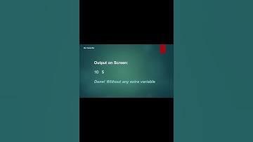 Swap Two Numbers Without a Third Variable in Python 🔄 in 2025 | One-Line Trick #shorts