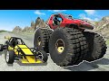 Downhill Race in the WEIRDEST Cars Ever! - BeamNG Drive Multiplayer Mod