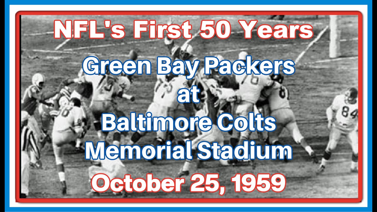 Green Bay Packers at Baltimore Colts October 25, 1959 at Memorial Stadium