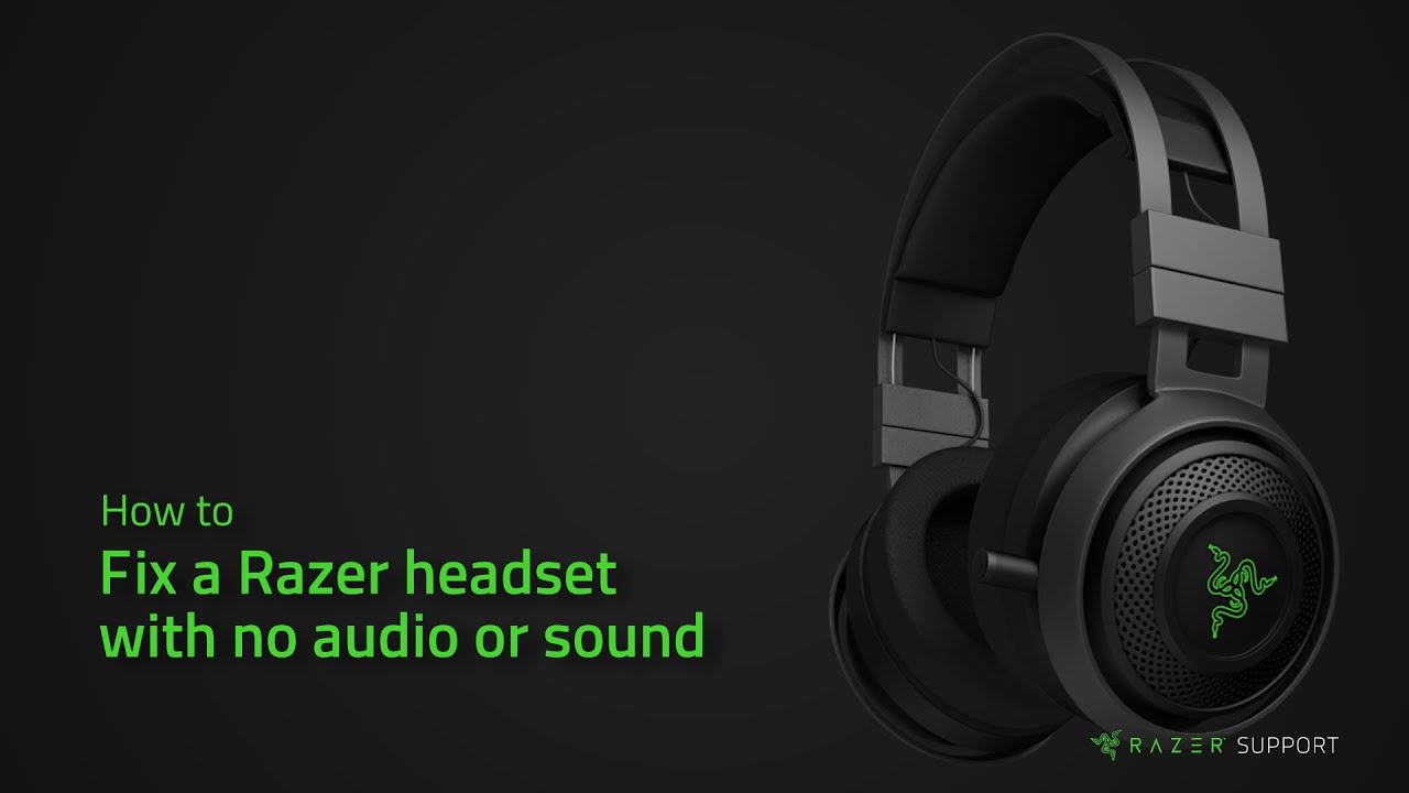 How Razer headset with no audio or sound YouTube