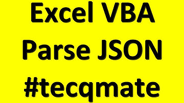⚡ Excel VBA 🔥 Parse JSON String To VBA Dictionary #tecqmate