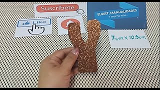 Letra Y en foami sin molde