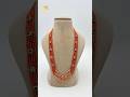 Unique Orange CZ Beads with Pearls Necklace | 1 Gram Gold Connectors | Lowest Price Jewellery