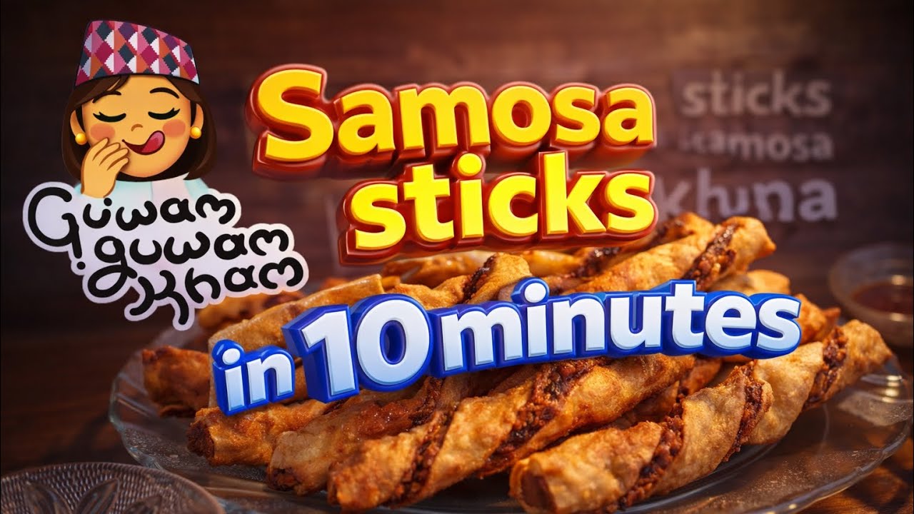CRISPY SAMOSA STICKS RECIPE | EASY & QUICK TEA TIME SNACK IN 10 MINS 😋