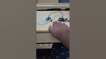 ultrasonic sensor detection of hand and delivering signal through LED