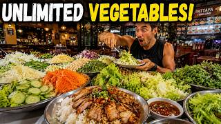 Cheap Thai Lunch 60 Baht Unlimited Vegetables