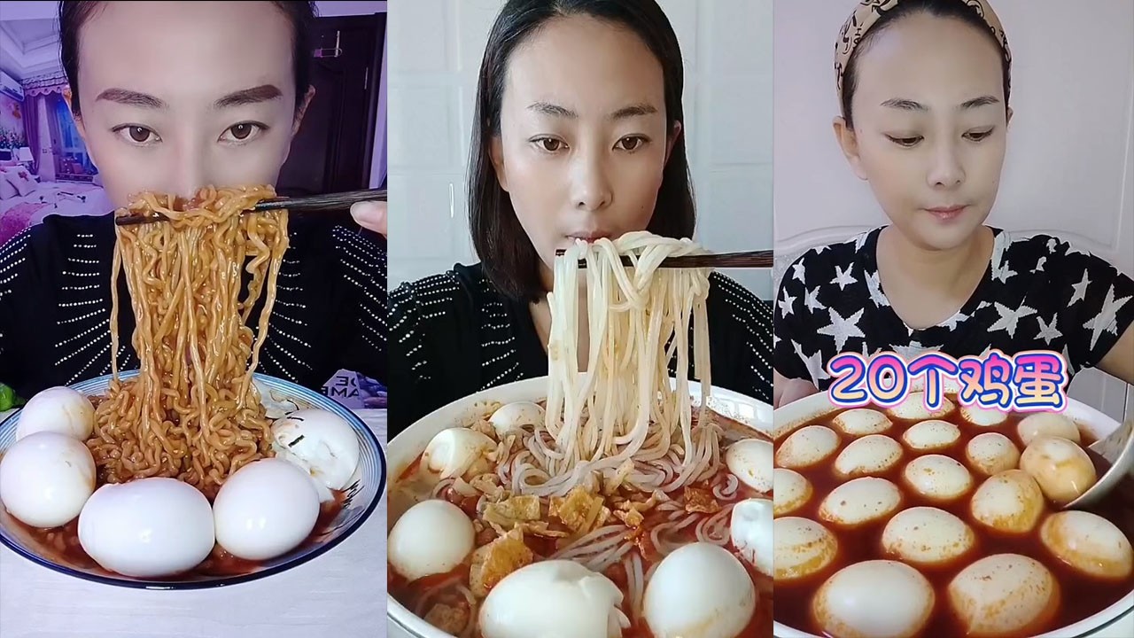 ASMR Mukbang | Spicy Noodles with Soft Eggs (Eating Sounds) 매운 라면 먹방