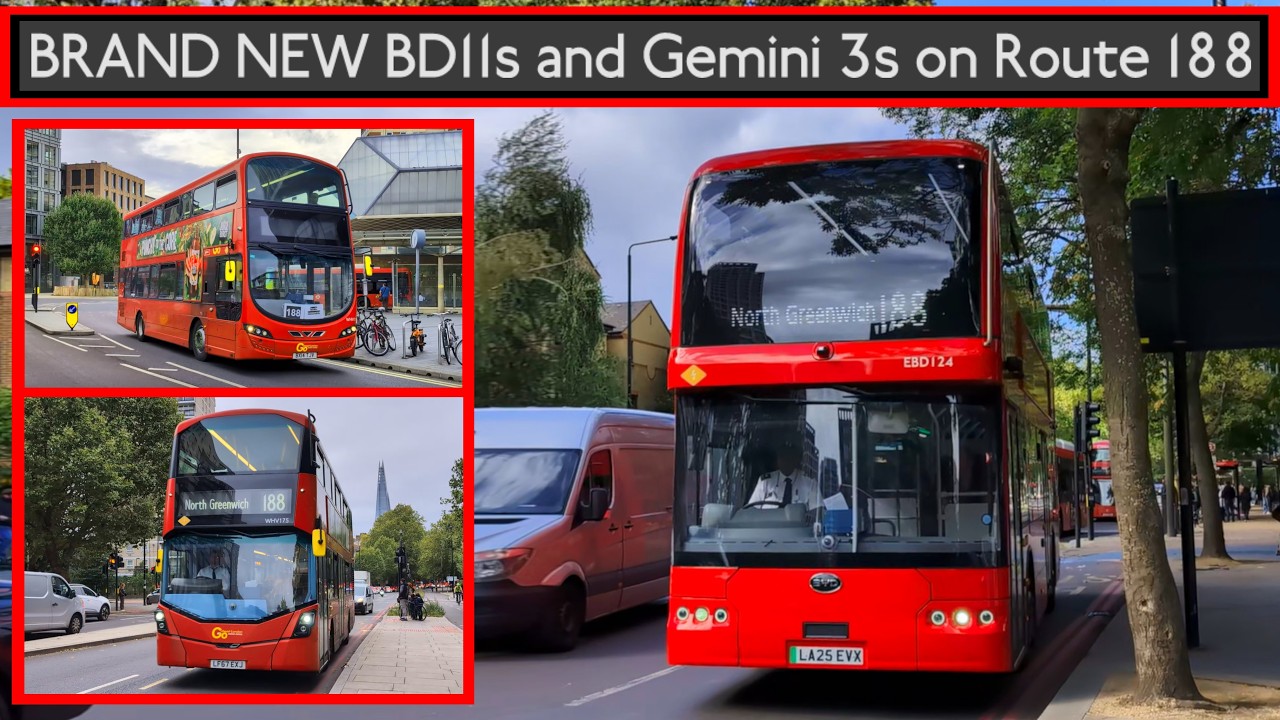 BRAND NEW BYD BD11s Now on London Bus Route 188! The FINAL DAYS of Gemini 3 Hybrids (+ Demonstrator)