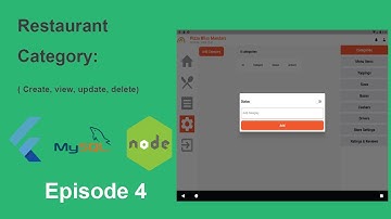 Full-Stack Restaurant Categories CRUD (CREATE, READ, UPDATE, DELETE)  Connect Flutter To Nodejs