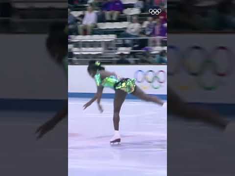 At #Albertville1992, Surya Bonaly made history with a gravity-defying backflip on ice. 😲⛸️