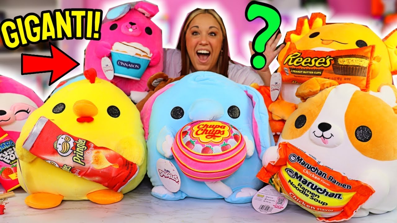 Apro SQUISHY PELUCHE più GIGANTI del MONDO! tema CIBO! SUPER RARI