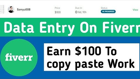 Data  Entry on Fiverr Demo For Beginners || Earn $100 To Copy Paste Work