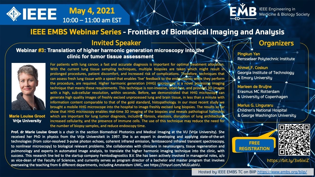 Webinar #3: Translation of higher harmonic generation microscopy - Prof. dr Marie Louise Groot