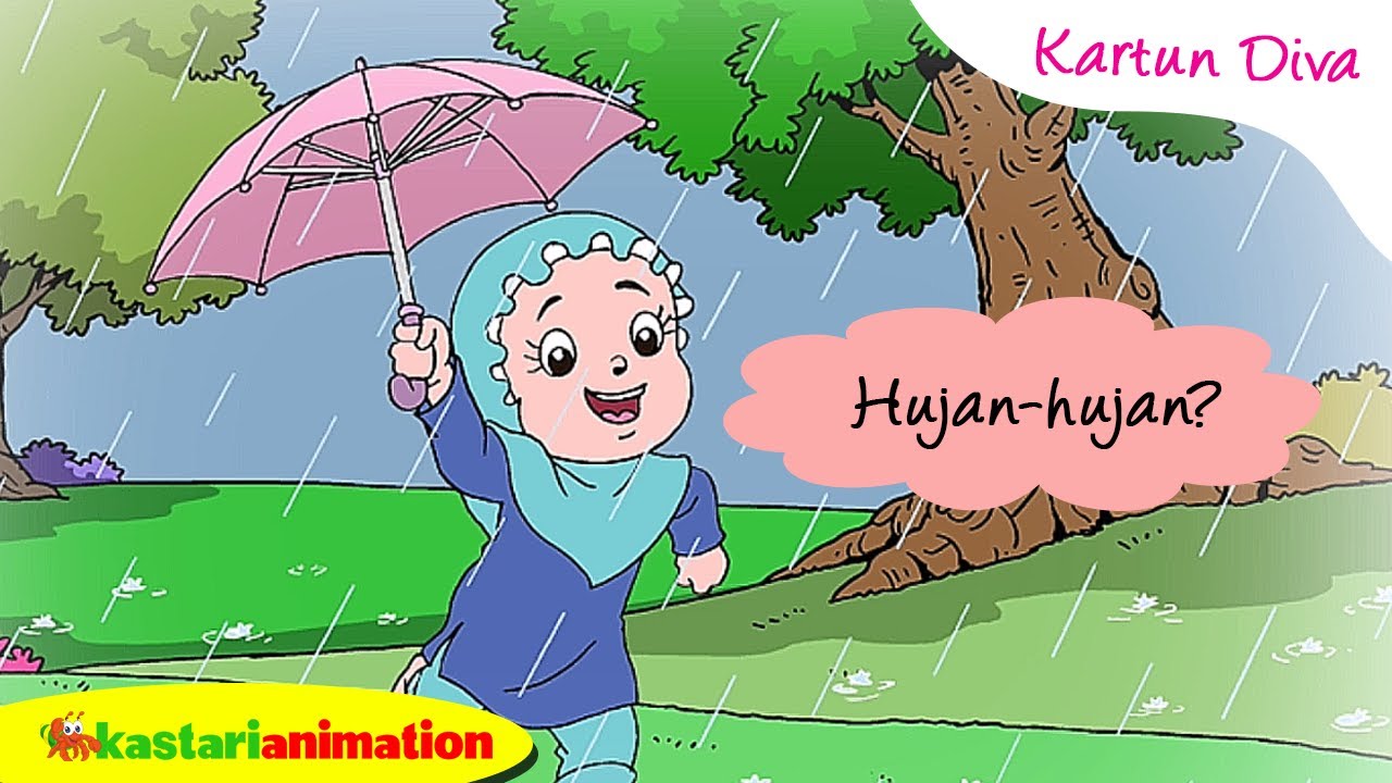  Gambar  Anak  Main Hujan  Kartun Gambar  Kartun