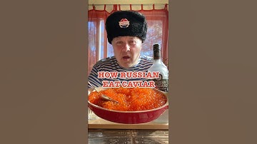 How To Eat Caviar Like a Яussian #crazyrussiandad #caviar #redcaviar #russia #russian #russianfood