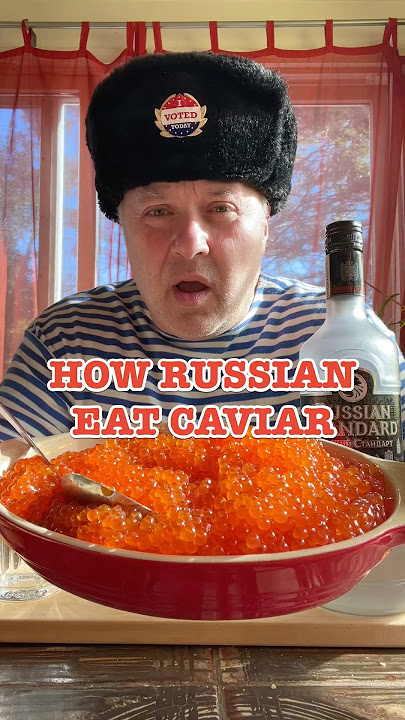 How To Eat Caviar Like a Яussian #crazyrussiandad #caviar #redcaviar #russia #russian #russianfood