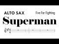 Superman 5 For Fighting Alto Sax Sheet Music Backing Track Play Along Partitura image