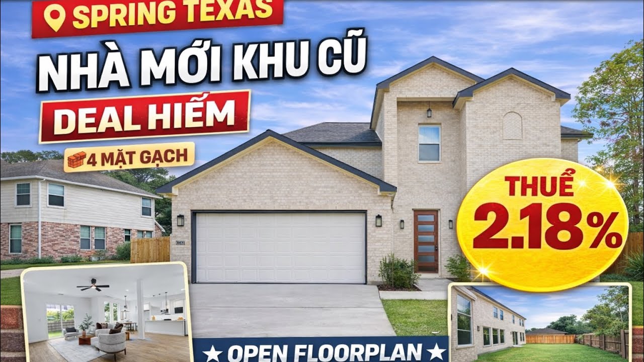 HIẾM TẠI SPRING! Nhà Mới 4 Mặt Gạch – Thuế 2.18% SNCT#218