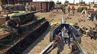 Elite Germans Hold ENDLESS WAVES of US Army! - Men of War: WW2 Defense Mod Battle Simulator