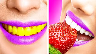 How To Get Celebrity White Teeth || BEAUTY HACKS FOR EVERYONE
