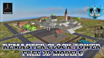 Free Fire 3D Model Bermuda Remastered Clock Tower | Remastered Clock Tower Prisma3D