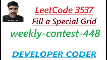 Fill a Special Grid | LeetCode 3537 | Weekly Contest 448 | Java Code | Developer Coder
