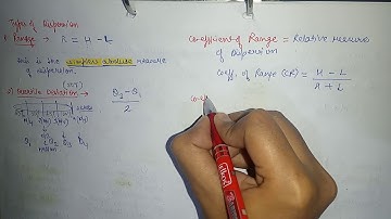 Types of Dispersion - Range and Quartile Deviation , BMS (Part 2)