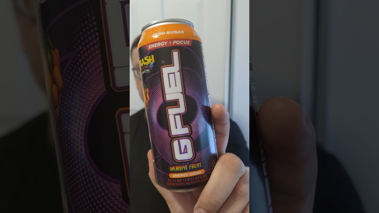 G Fuel Energy drink. Wumpa fruit. 