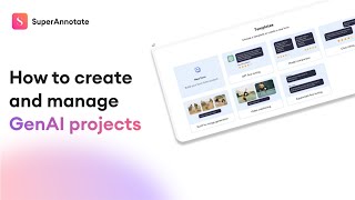 How to create and manage GenAI projects