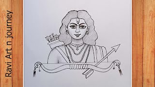 lord ayyappan face drawing | ayyappan swamy easy drawing | ayyappan outline art | @raviartnjourney