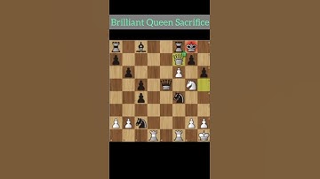 Brilliant Queen Sacrifice #chess #chessgame #chesscom #chesspuzzle #chesstactics #checkmatepatterns