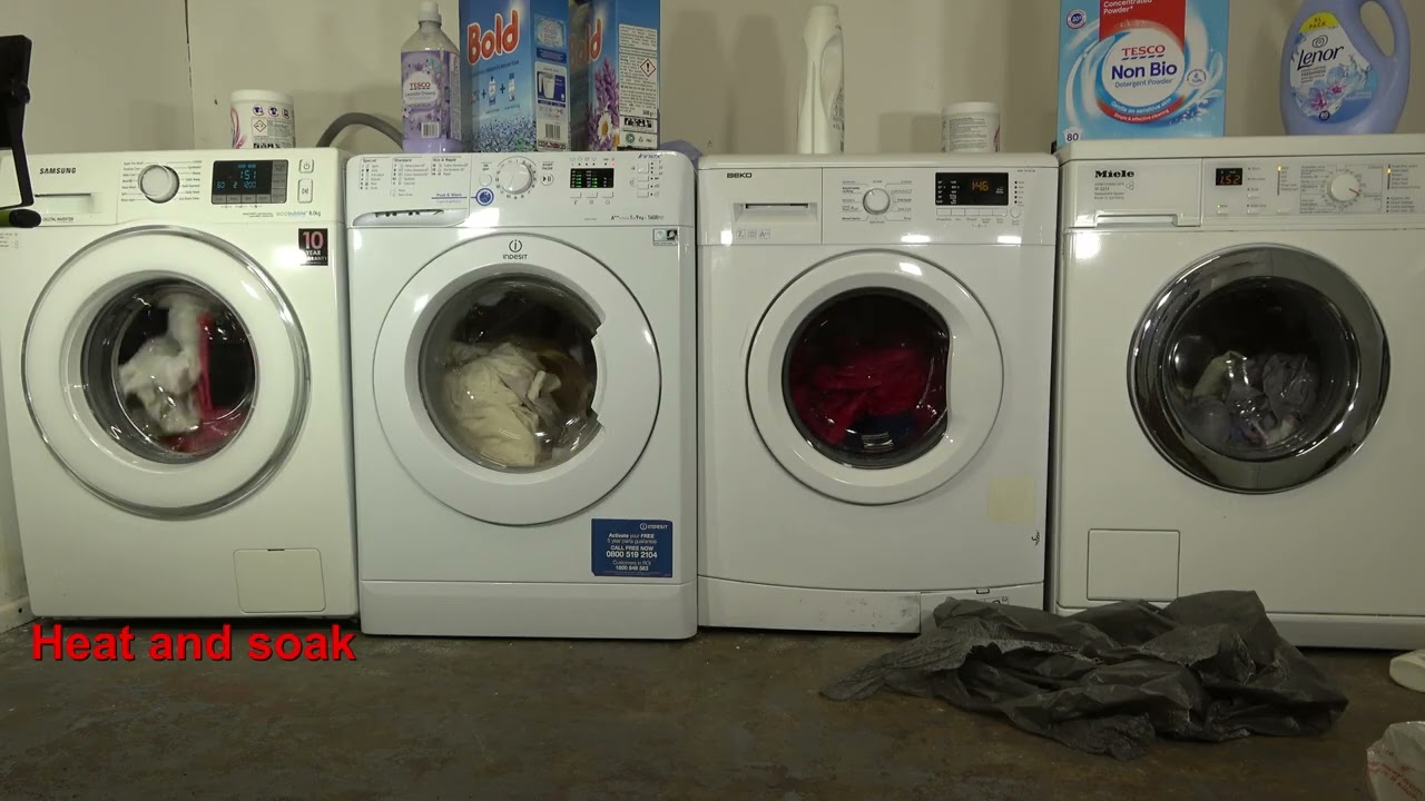 Wash Race - Samsung Ecobubble vs. indesit innex vs. Beko vs. Miele / Synthetics 60'c