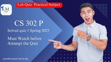 Cs 302 P Practical Subject Attendance Quiz 1 2025 Correct Solutions Cs302p lab quiz 2025