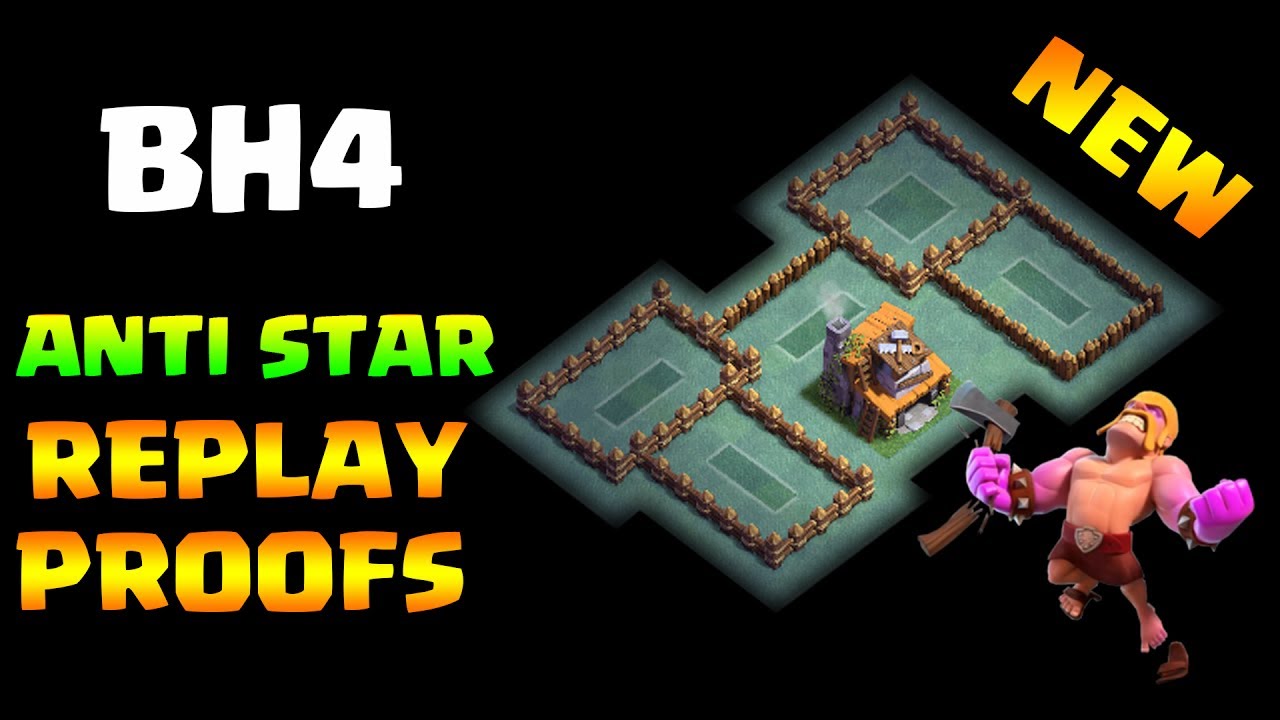 Builder Hall 4 Base | BH4 Builder Base + Defense Replay Proofs Anti Star Base Build Clash of Clans