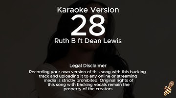 Ruth B ft Dean Lewis - 28 (Karaoke Version)